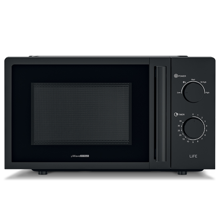 Φούρνος μικροκυμάτων 20L, 700W. LiFE μWave 20 Black