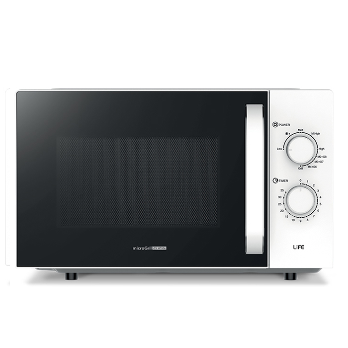 Φούρνος μικροκυμάτων 25L με grill LiFE microGrill 25 White