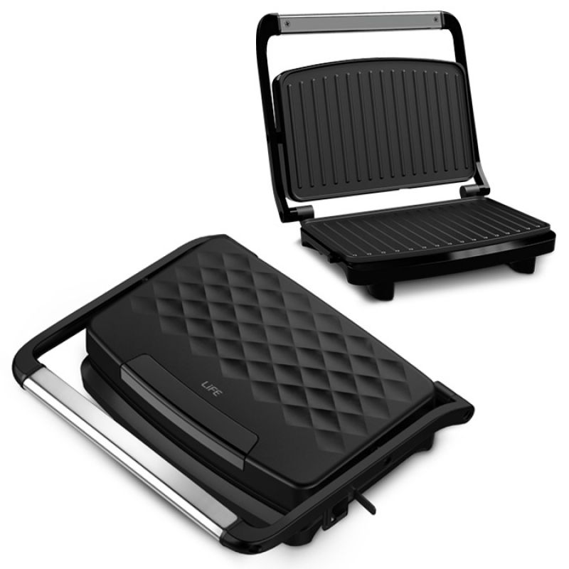 Τοστιέρα με αντικολλητικές grill πλάκες, 750W. LiFE DIAMOND