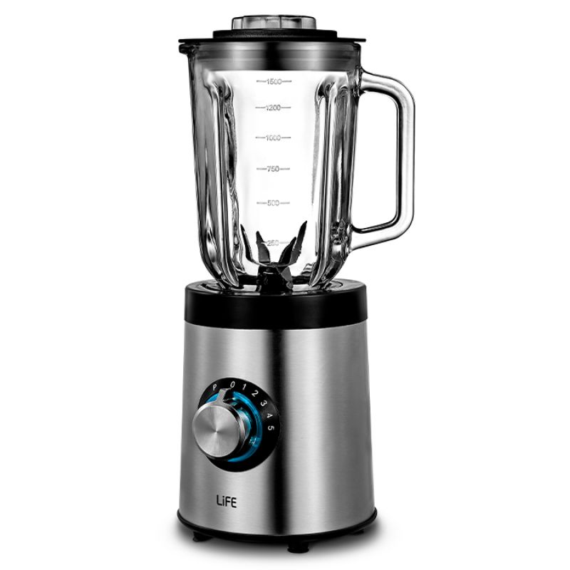 Μπλέντερ με γυάλινη κανάτα 1.5L, 800W. LiFE VELOCE