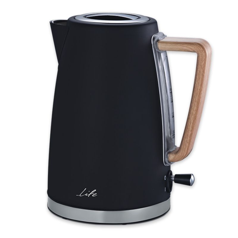 Premium design βραστήρας 1.7L, 2200W, σε μαύρο χρώμα. LiFE RITZ Black