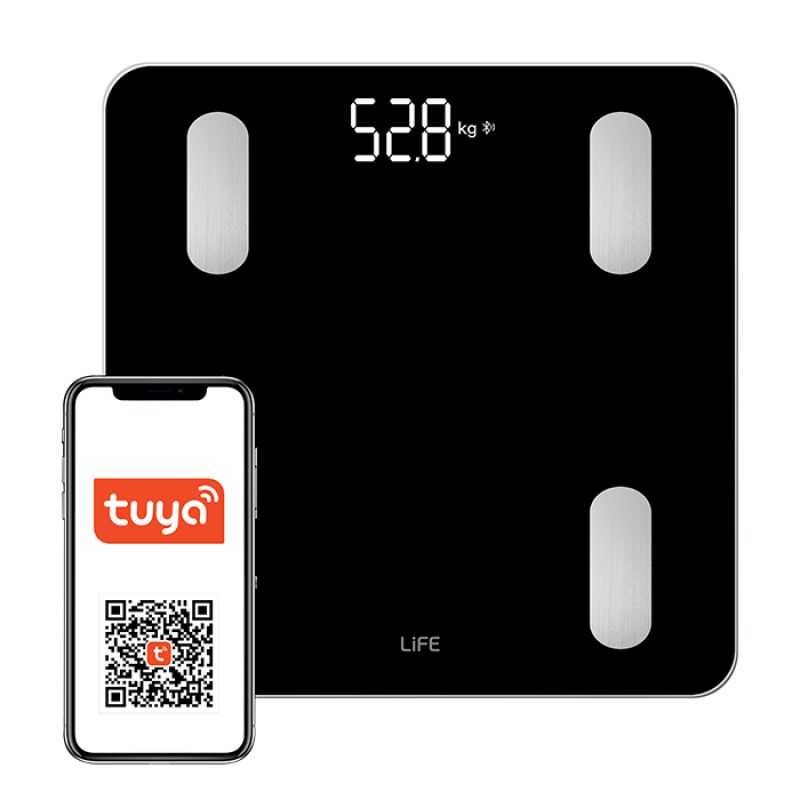 Wi-Fi TUYA Smart γυάλινη ψηφιακή ζυγαριά μπάνιου LiFE WORKOUT SMART WIFI