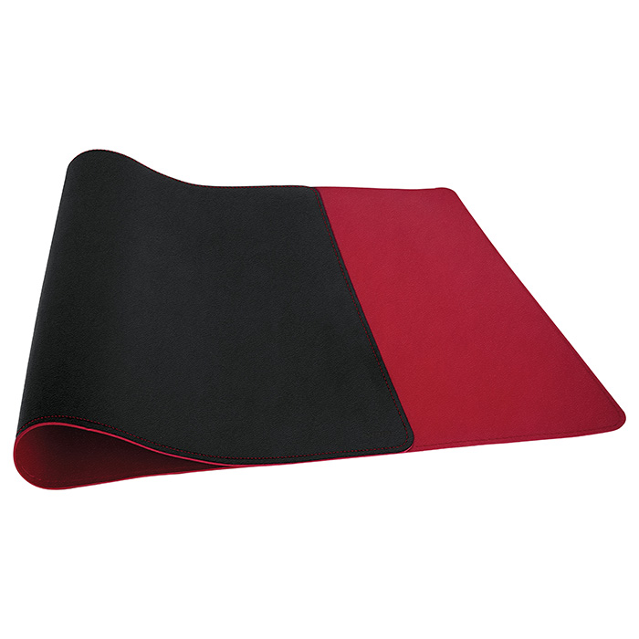 XL Δερμάτινο mousepad διπλής όψης μαύρο-κόκκινο, 800x345x1.8mm. NOD STATUS XL BLACK-RED