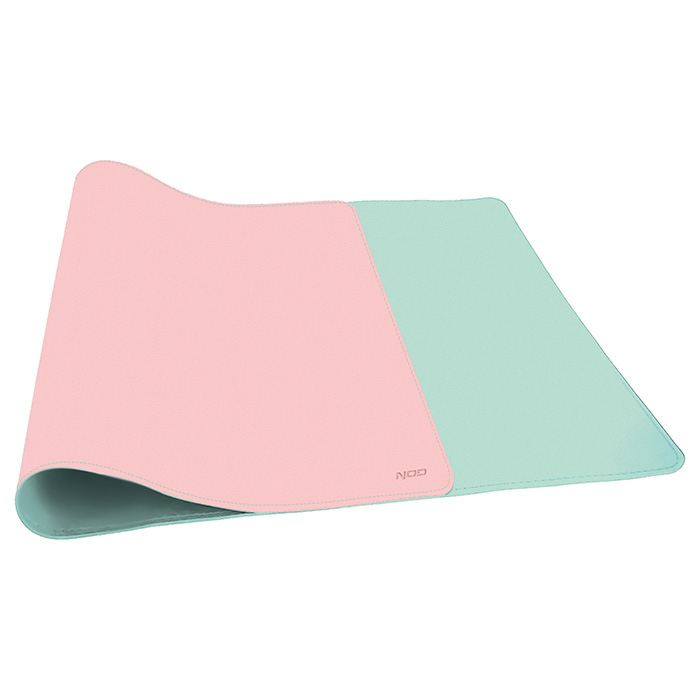 XL Δερμάτινο mousepad διπλής όψης, ροζ-πράσινο μέντας, 800x345x1.8mm. NOD STATUS XL PINK-MINT GREEN