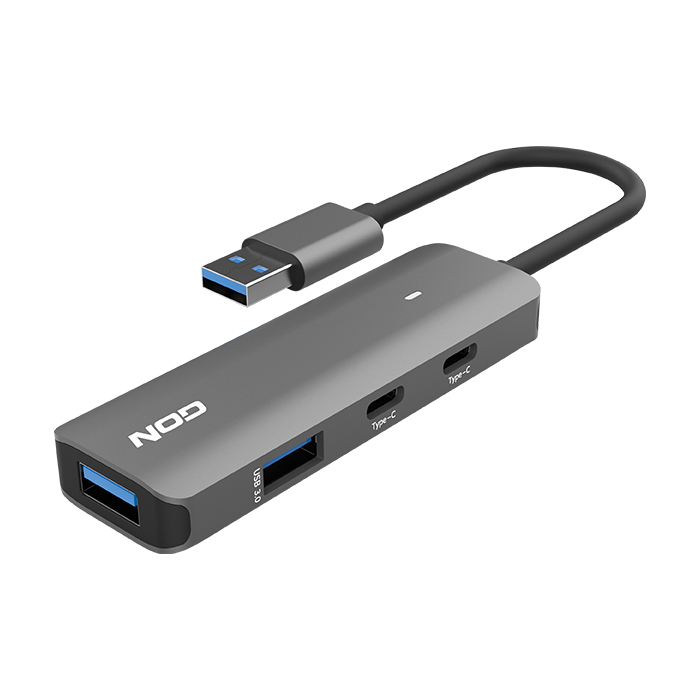 USB hub αλουμινίου 4 θυρών USB 3.2 Gen 1x1. NOD FUSION METAL HUB 2.2