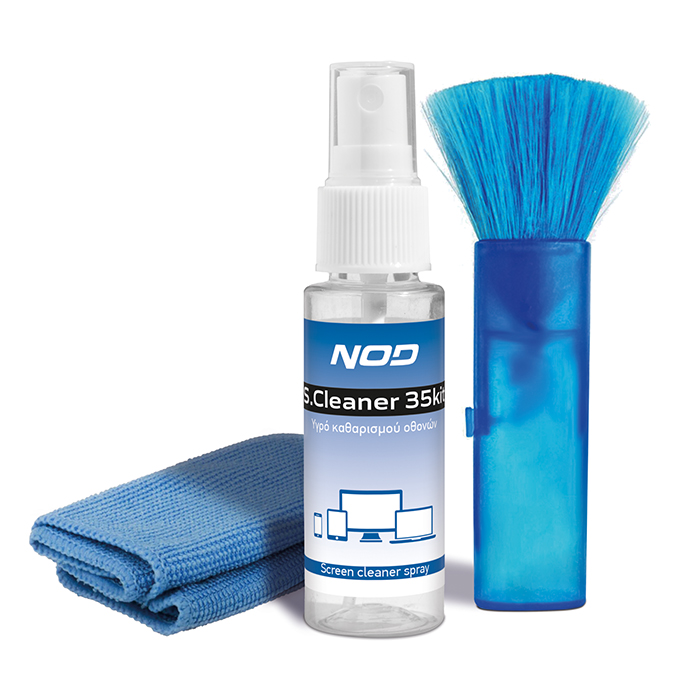 3-σε-1 σετ καθαρισμού οθονών, 35ml. NOD S.CLEANER 35KIT