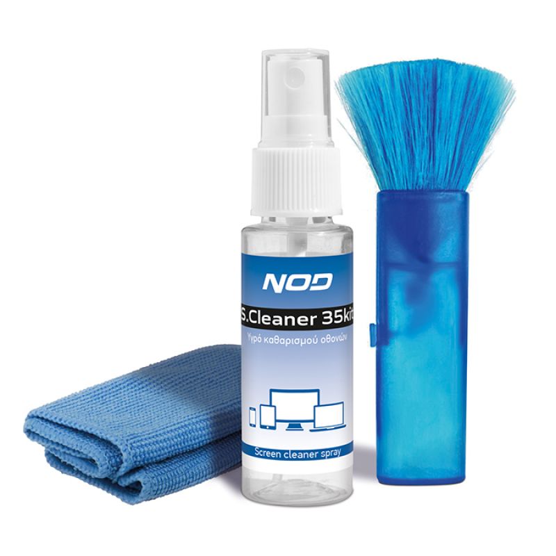 3-σε-1 σετ καθαρισμού οθονών, 35ml. NOD S.CLEANER 35KIT