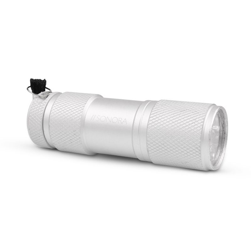 Αλουμινένιος mini φακός LED 30 lm σε ασημί χρώμα. SONORA SILVER VERTEX