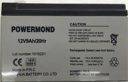 UPS Μπαταρία 12V/ 9.0AH Φαρδύς Πόλος POWERMOND  Επαναφορτιζόμενη Μολύβδου