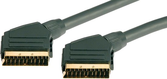 SCART σε SCART 21 pins όλα συνδεδεμένα 1.5μ ΜΕΤΑΛΛΙΚΟ ΕΠΙΧΡΥΣΟ