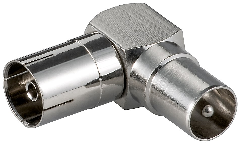 Adapter IEC (TV) αρσ. σε IEC (TV) θηλ. (ορθής γωνίας)