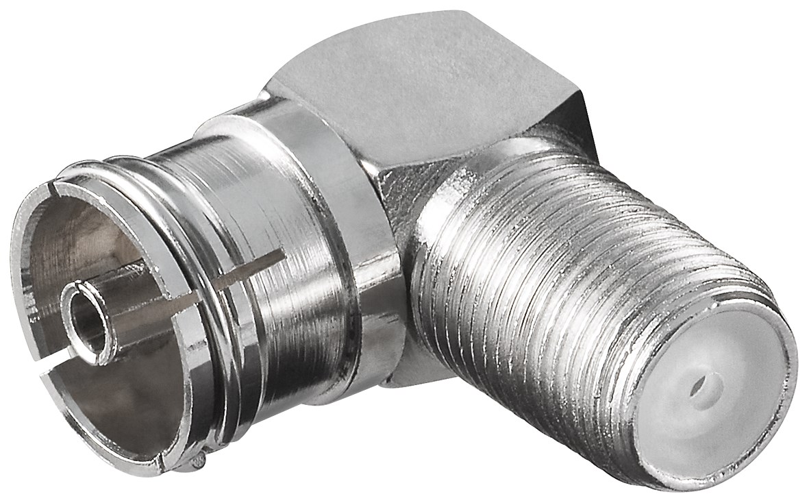 Adapter IEC (TV) θυλ. σε F θυλ. (ορθής γωνίας)