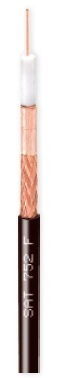 CAVEL SAT752F (100μ ΜΑΥΡΟ) Διάμετρος : 6,60mm Aγωγός : 1,13mm Χαλκός