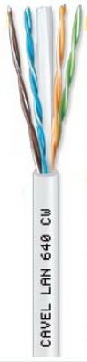 CAVEL LAN640 U/UTP Cat6 (200m)  (4x2xAWG23) Χαλκός 0,57mm