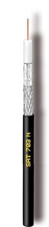 CAVEL SAT703N Μαύρο(250μ)Διάμετρος : 6,60mm Aγωγός : 1,13mm Kαθαρός Χαλκός