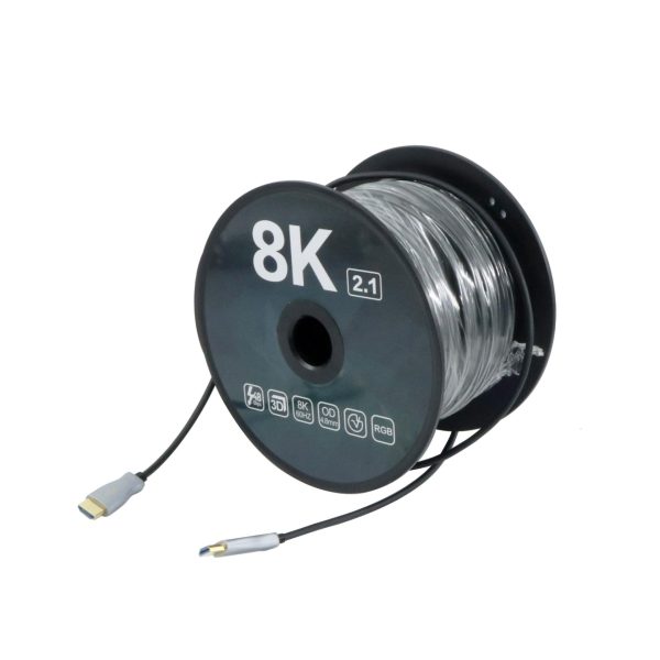 OP-OF80-8K HDMI CABLE  80m  2.1 Ver. (8k/60Hz) Optical Hybrid Ultra High Speed (ΠΡΟΣΟΧΗ ΣΥΝΔΕΣΗΣ είσοδος – έξοδος)