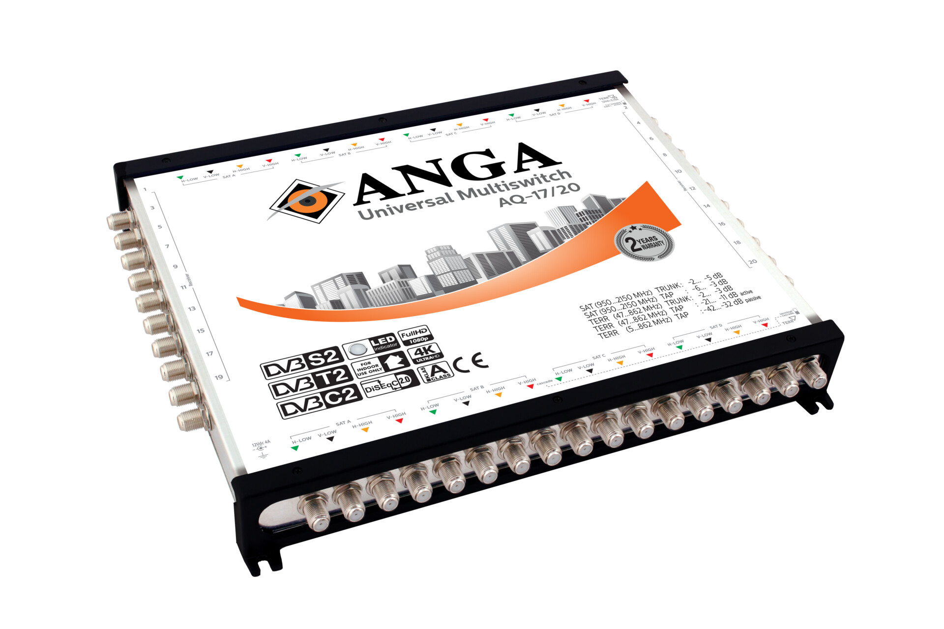 AQ-17/20 ΠΟΛΥΔΙΑΚΟΠΤΗΣ (4 ΔΟΡΥΦΟΡΟΙ+ ΕΠΙΓΕΙΑ- 20 ΕΞΟΔΟΥΣ) ΕΠΕΚΤΕΙΝΟΜΕΝΟΣΜΕ ΤΡΟΦ/ΚΟ ΜΕ 12V/ 8A