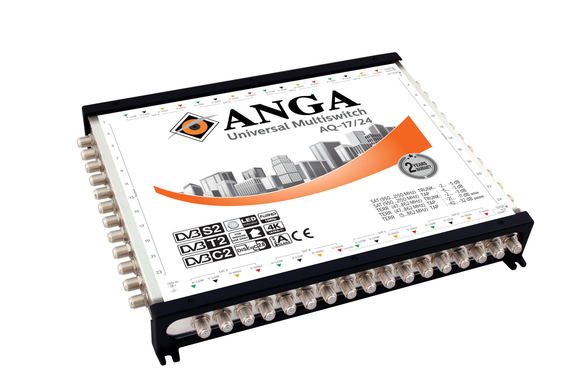 AQ-17/24 ΠΟΛΥΔΙΑΚΟΠΤΗΣ (4 ΔΟΡΥΦΟΡΟΙ+ ΕΠΙΓΕΙΑ- 24 ΕΞΟΔΟΥΣ) ΕΠΕΚΤΕΙΝΟΜΕΝΟΣΜΕ ΤΡΟΦ/ΚΟ ΜΕ 12V/ 8A