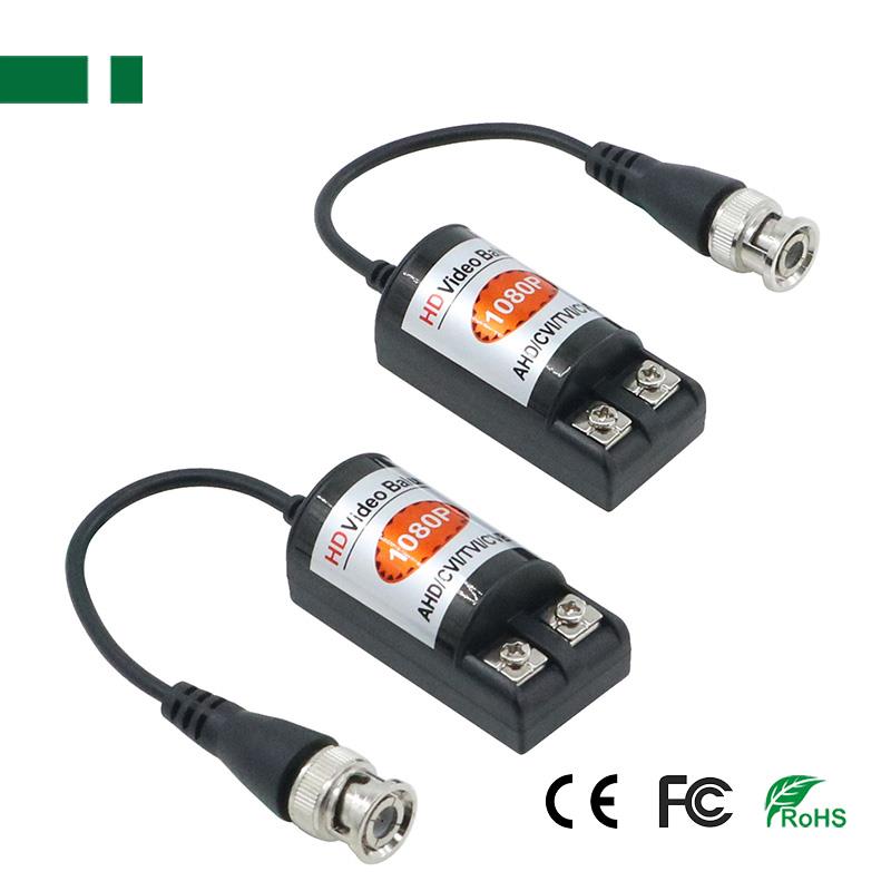 Video Balun Παθητικό CPB-201C (Ζεύγος) 400 - 600 Μέτρα από αρσενικό BNC με καλώδιο σε ακροδέκτη με βίδες