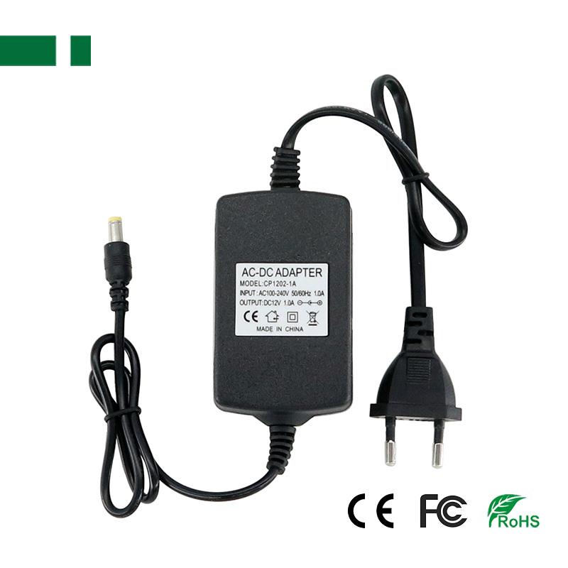 CP1202-1A, 12V / 1A / 12W Σταθεροποιημένο τροφοδοτικό, με βύσμα (5,5mm/2,5mm)