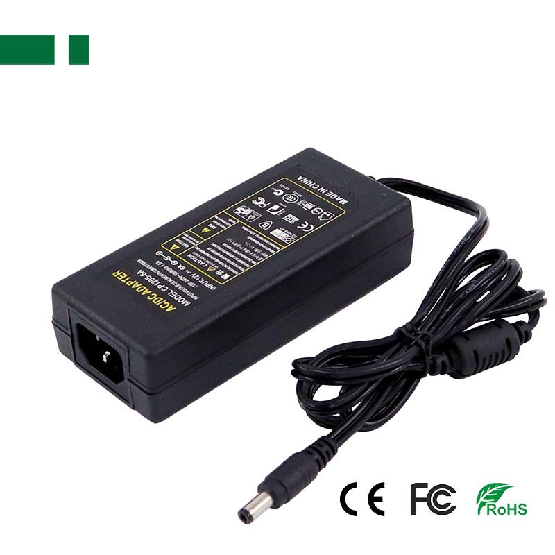 CP1205-6A 12V/6A/72W Σταθεροποιημένο τροφοδοτικό, εμπεριέχεται διακλαδωτής καλωδίου 1/8 με βύσμα (5,5mm/2,5mm) + καλώδιο τροφοδοσίας AC