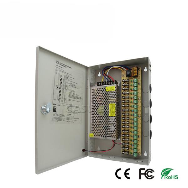 CP1209-15A-18 12V/15A/180W Σταθεροποιημένο τροφοδοτικό, 18 εξόδων - ΜΕΤΑΛΛΙΚΟ ΚΟΥΤΙ – ΡΥΘΜΙΖΟΜΕΝΗ ΕΞΟΔΟΣ
