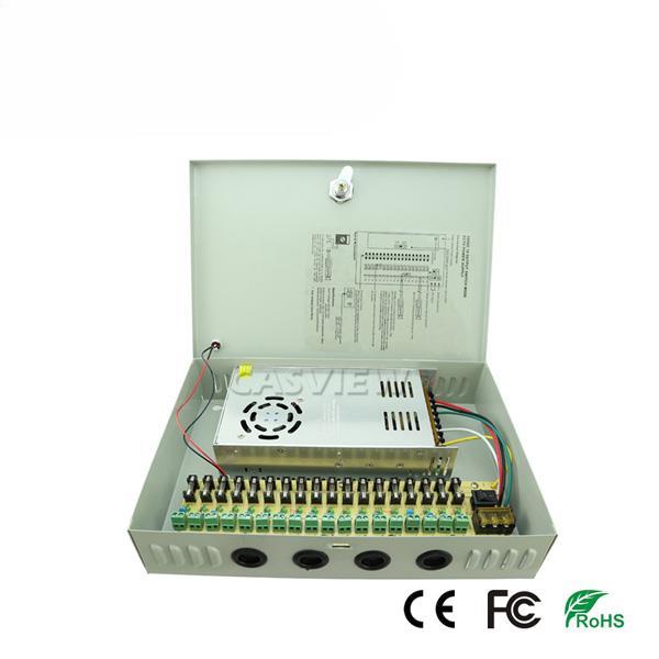 CP1209-30A-18 12V/30A/360W Σταθεροποιημένο τροφοδοτικό, 18 εξόδων – ΜΕΤΑΛΛΙΚΟ ΚΟΥΤΙ – ΡΥΘΜΙΖΟΜΕΝΗ ΕΞΟΔΟΣ