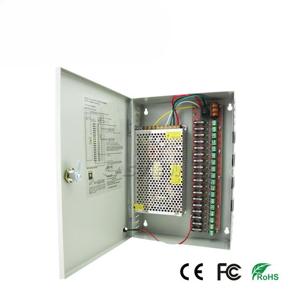 Σταθεροποιημένο τροφ. 12V / 20A/240W,18 εξόδων CP1209-20A-18 - ΜΕΤΑΛΛΙΚΟ ΚΟΥΤΙ