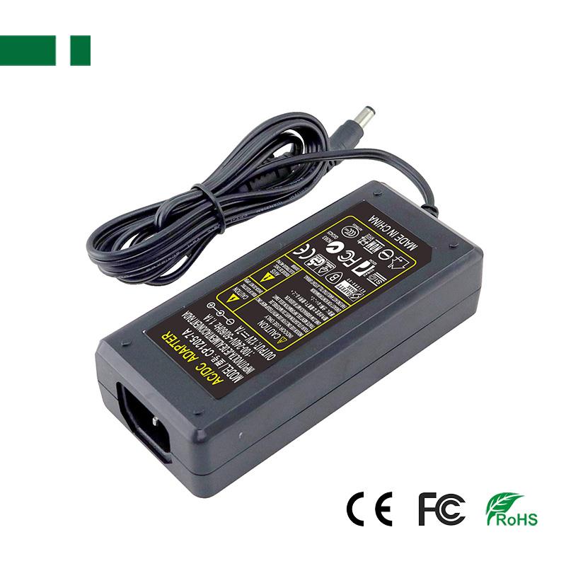 CP1205-7A 12V/7Α/84W Σταθεροποιημένο τροφοδοτικό, εμπεριέχεται διακλαδωτής καλωδίου 1/8 με βύσμα (5,5mm/2,5mm) + καλώδιο τροφοδοσίας AC
