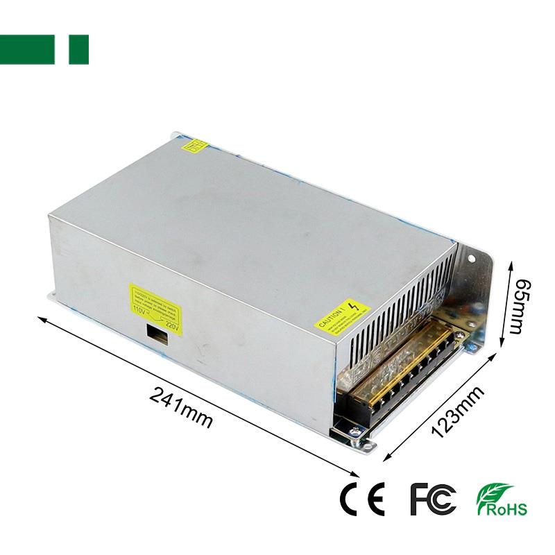 CP1208-50A 12V/50A/600W Σταθεροποιημένο τροφοδοτικό, ΔΙΑΤΡΗΤΟ – ΜΕΤΑΛΛΙΚΟ – ΡΥΘΜΙΖΟΜΕΝΗ ΕΞΟΔΟΣ, με ανεμιστήρα + καλώδιο τροφοδοσίας AC