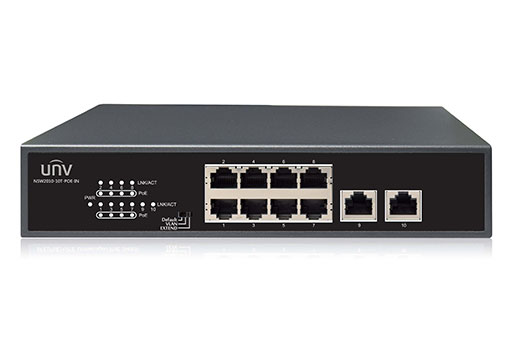 POE UNV NSW2010-10T-PoE-IN 10×100Mbps network ports (RJ45),including 8 PoE ports..ΑΠΟΣΤΑΣΗ ΕΩΣ 250m