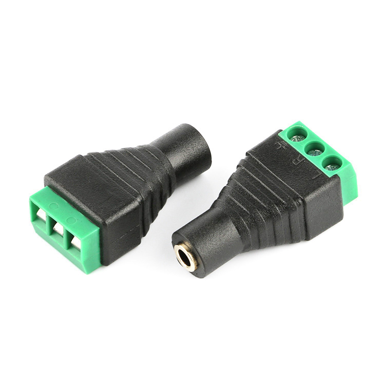 PS-N086 3,5mm audio θηλυκό connector σε 3pin τερματικό