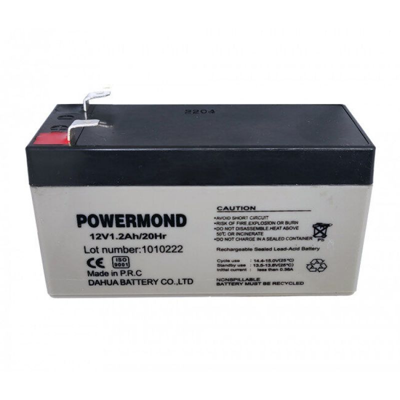 Μπαταρία 12V/ 1.2AH POWERMOND Επαναφορτιζόμενη Μολύβδου