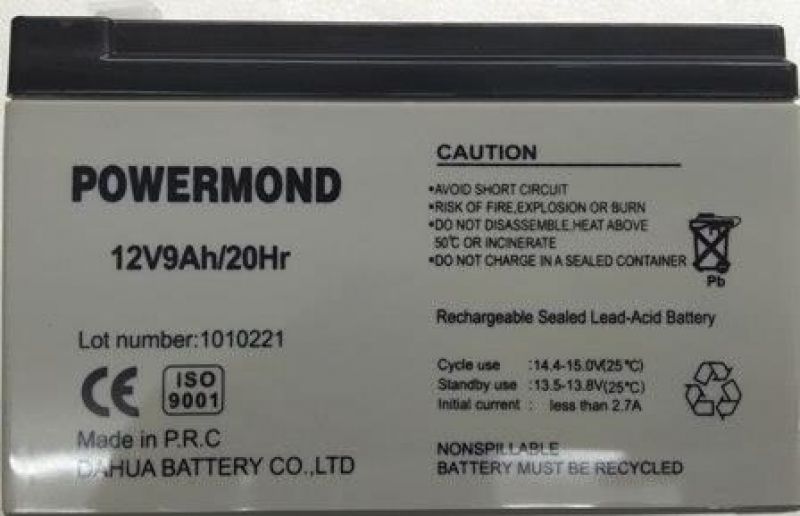 UPS Μπαταρία 12V/ 9.0AH Φαρδύς Πόλος POWERMOND  Επαναφορτιζόμενη Μολύβδου