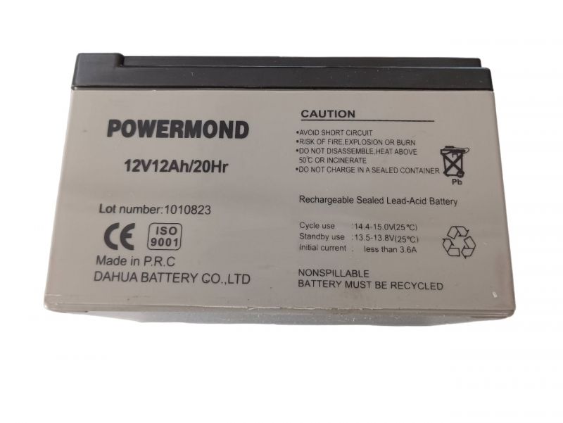 UPS Μπαταρία 12V/ 12.0AH Φαρδύς πόλος POWERMOND Επαναφορτιζόμενη μολύβδου