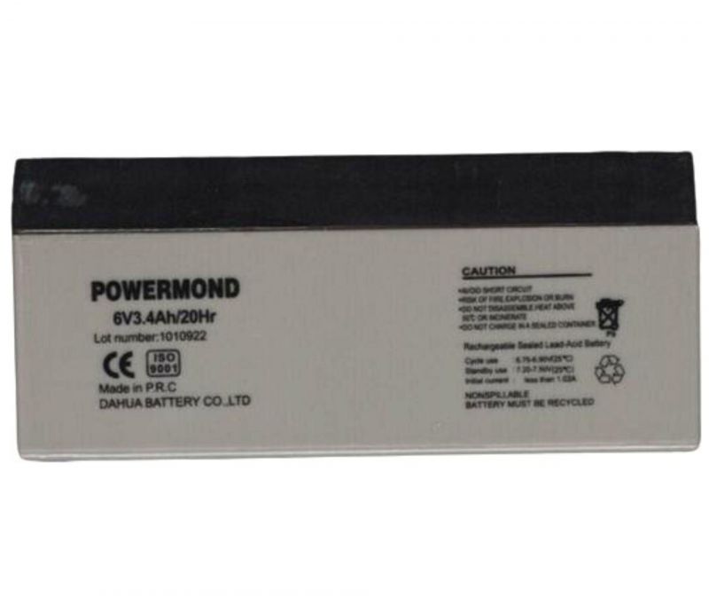 Μπαταρία 6V/ 3.4Ah POWERMOND Επαναφορτιζόμενη Μολύβδου