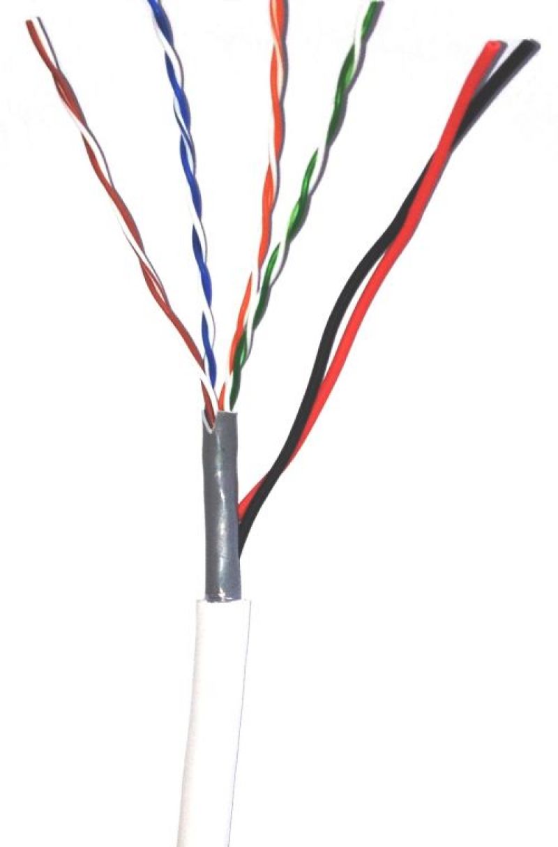 ST-CC03 (305μ) Καλώδιο UTP Cat5e + 2 x 0.50mm Χαλκός/PVC