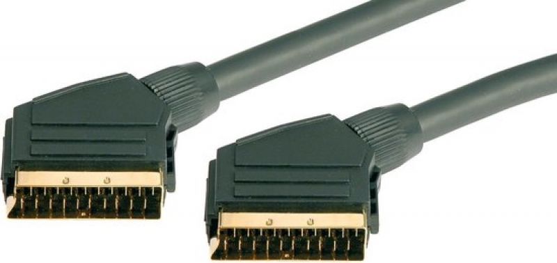 SCART σε SCART 21 pins όλα συνδεδεμένα 1.5μ ΜΕΤΑΛΛΙΚΟ ΕΠΙΧΡΥΣΟ