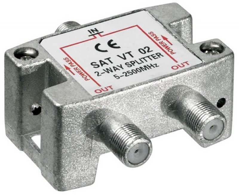 VT02 Splitter 2 Εξόδων 5-2450MHz Με διέλευση τάσης = 271-192