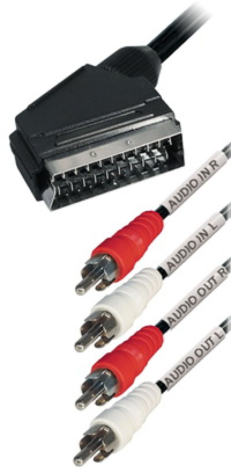 SCART αρσ. σε 4 RCA (2x Audio in + 2x Audio out) 3.0μ