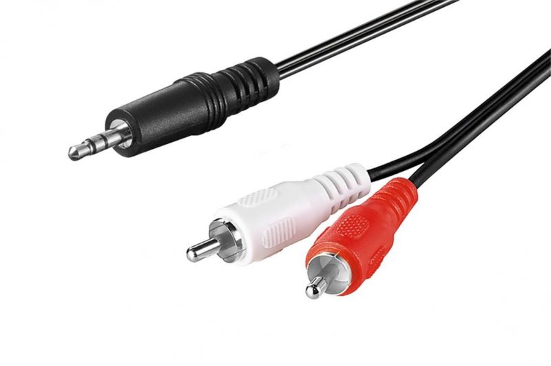 3,5mm 3-Pin Stereo σε 2 RCA stereo 5.0μ