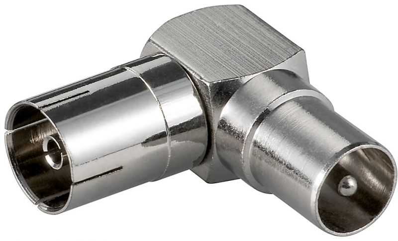 Adapter IEC (TV) αρσ. σε IEC (TV) θηλ. (ορθής γωνίας)