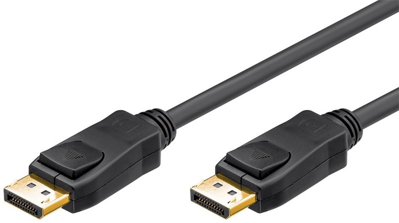 Goobay display Port connector cable 1.2 gold plated 1m black