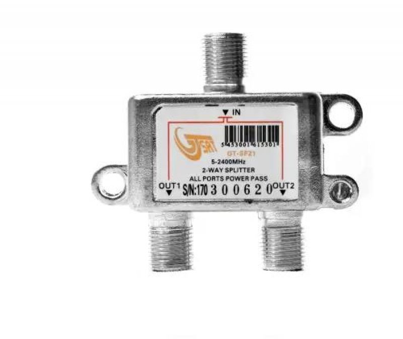 GT-SP21 Splitter 2 x 1 5-2400Mhz ports power pass