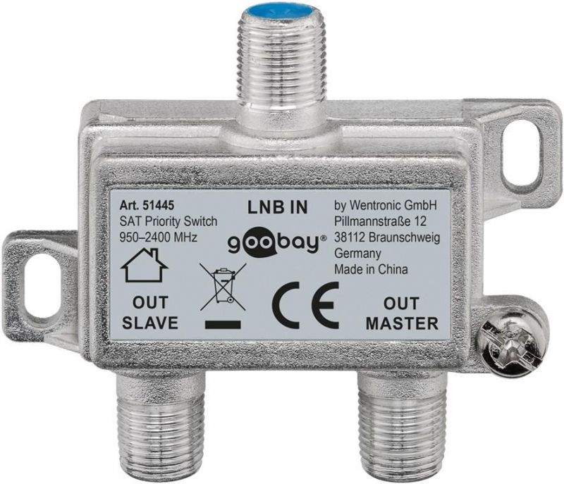 SAT Priority Splitter, ΔΙΑΝΕΜΕΙ ΑΠΟ 1 LNB ΣΕ 2 SAT ΔΕΚΤΕΣ