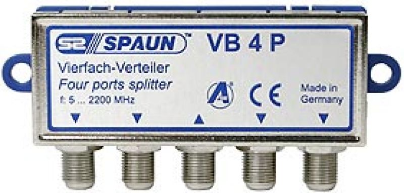 842217 SPAUN VB4P Splitter 4 Εξόδων Με διέλευση τάσης