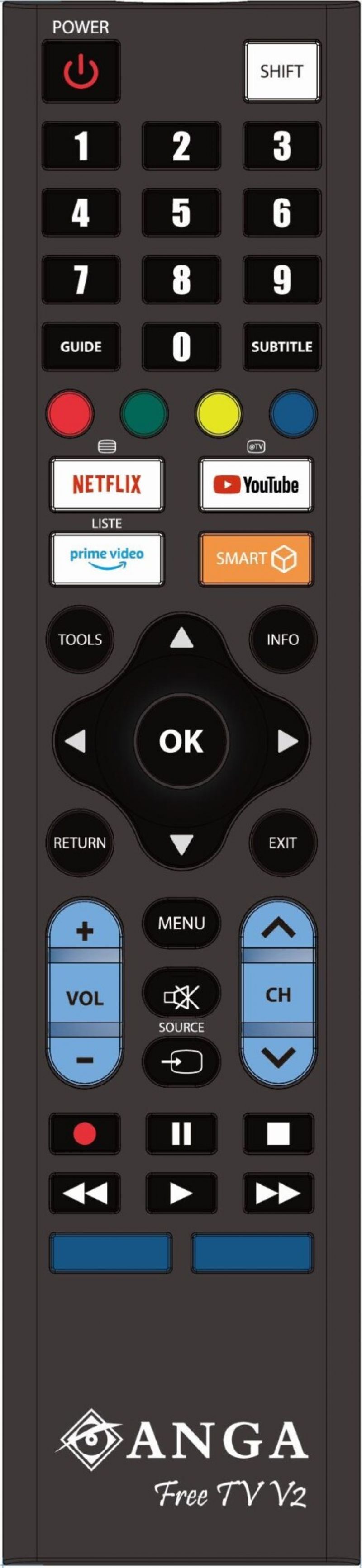 FREE TV -V2  (Blister) προγραμματιζόμενο με JACK 3.5+IR Τηλεχειριστήριο