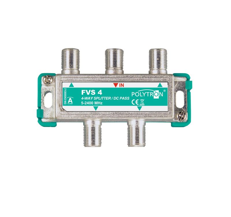 FVS 4 F Splitter, 4way,5-2500MHz DC POLYTRON