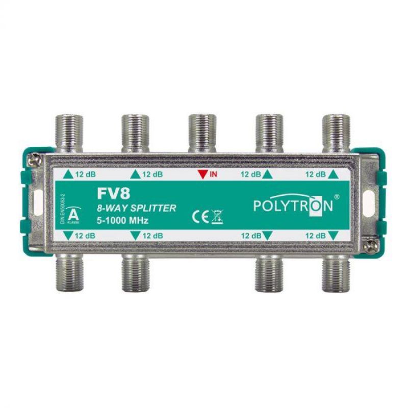FVS 8 F Splitter 8way, 5-2500MHz,DC POLYTRON