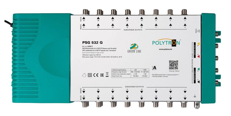 PSG 532 Q Πολυδιακόπτης 5/32 (1Δορυφόροι+ Επίγεια-32Εξόδους) POLYTRON